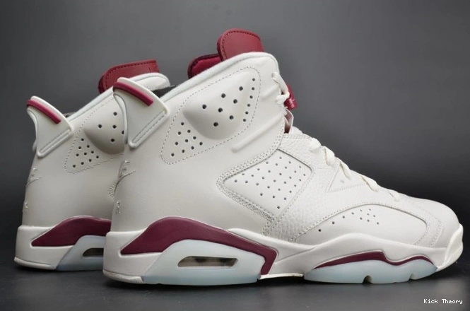 Kick Theory Maroon Jordan 6 Retro Air 384664-116 white 0806